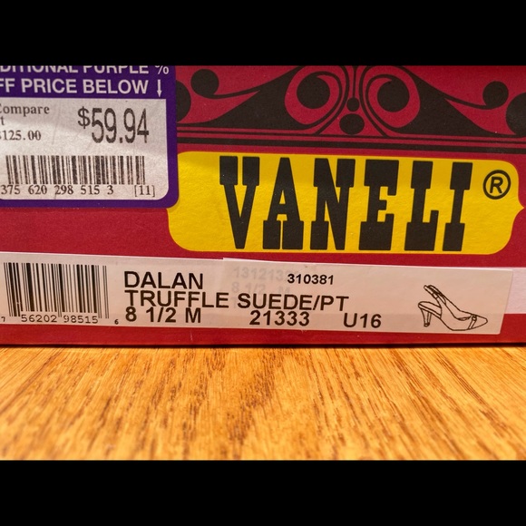 Vaneli Dalan Truffle Suede Closed-toe Sandals 8.5M - Picture 11 of 11